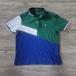 Polo by Ralph Lauren Mens Color Block Polo Shirt Small